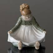 Amager Girl, sitting in regional costume, Royal Copenhagen figurine No. 131...
