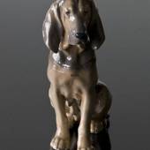 Female bloodhound sitting, Royal Copenhagen figurine