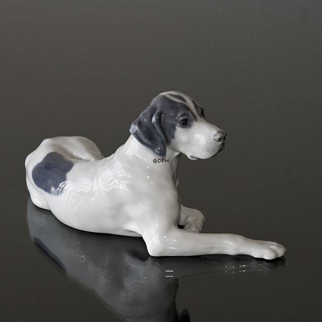 Pointer lying down relaxed, Royal Copenhagen dog figurine | No. r1453 ...