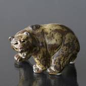 Bear, standing roaring to the side, Royal Copenhagen stoneware figurine No....