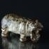 Hippopotamus roaring with mouth wide open, Royal Copenhagen stoneware figurine | No. R20239 | DPH Trading