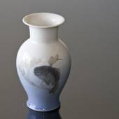 Vase med fish swimming near bladder wrack, Royal Copenhagen No. 2435-2665