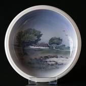 Bowl with scenery, Royal Copenhagen No. 2904-2528