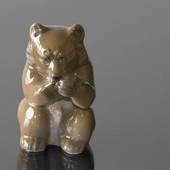 Brown bear, sitting with its paws up, Royal Copenhagen figurine No. 3014