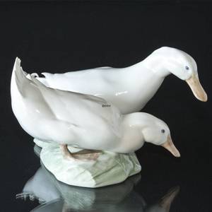 Drake and duck, Royal Copenhagen bird figurine (Repair on the beak) | No. R412 | DPH Trading