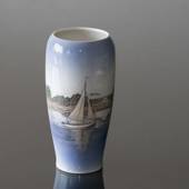 Vase with Sailing Ship in Guldborgsund, Royal Copenhagen No. 4468