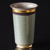 Green craquele vase, 18cm, Royal Copnehagen No. 457-3152