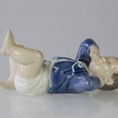 Baby lying on its back, Royal Copenhagen figurine No. 4669