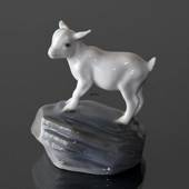Goat Kid Standing Sweetly on Rock, Royal Copenhagen figurine No. 4760