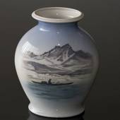 Vase with landscape from Greenland, Royal Copenhagen