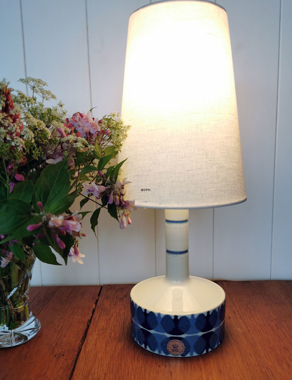 Royal Copenhagen Retro Table Lamp in Faience no. 636/3480