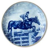 Ravn horse sports plate no. 2, Jumping - Leif Holgersson riding Juvelin