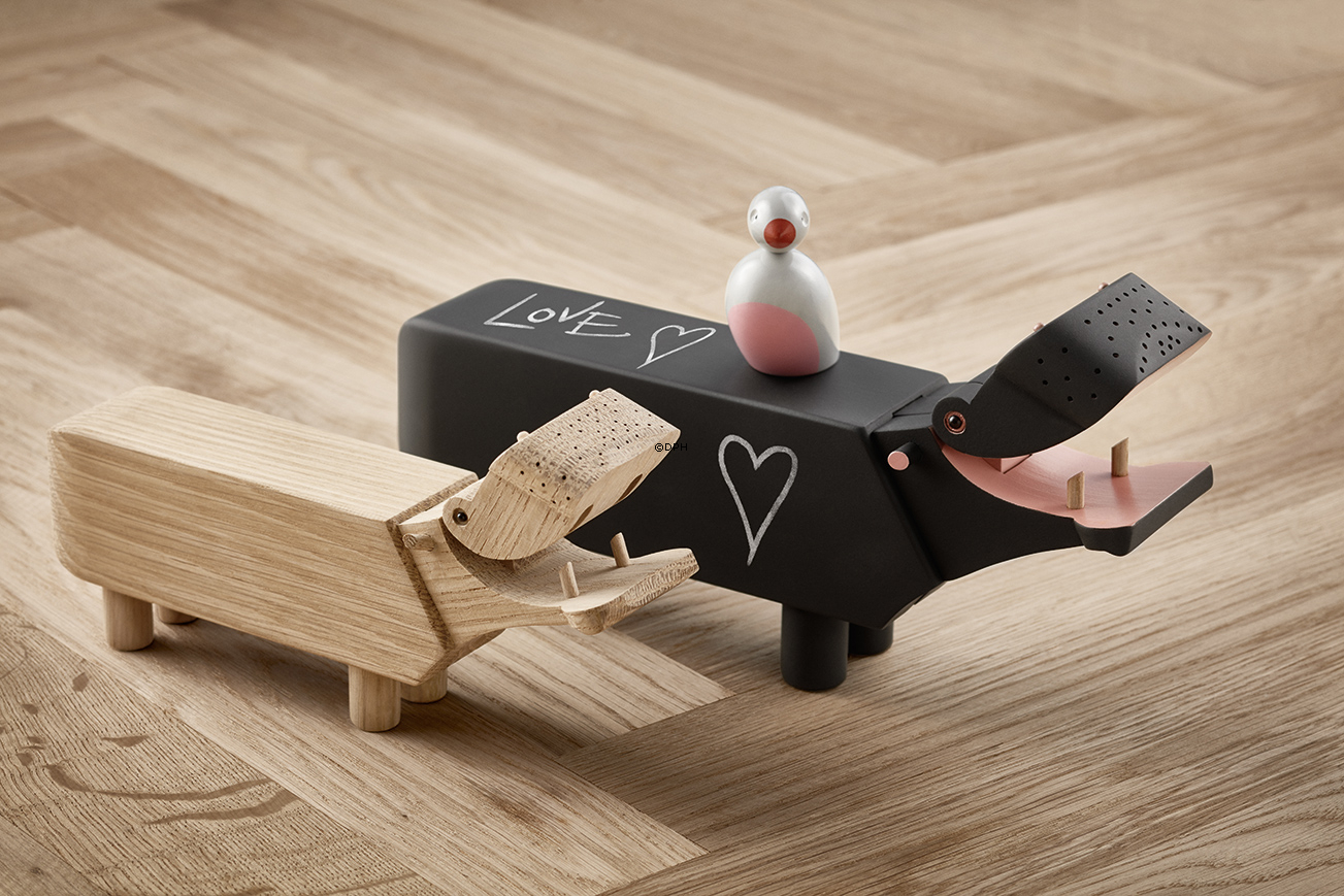 Kay Bojesen Hippopotamus, black painted