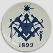 1899 Royal Copenhagen Memorial plate, Free Masons