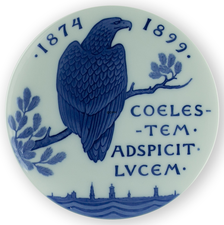 1874-1899 Royal Copenhagen Memorial plate, COELESTEM ADSPICIT LVCEM