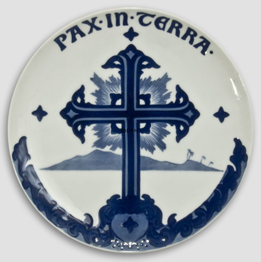 1907 Royal Copenhagen Memorial plate, PAX IN TERRA