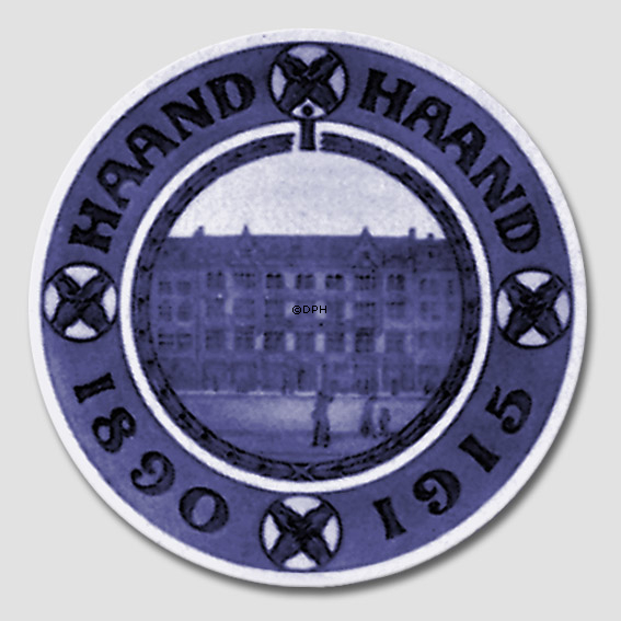 1890-1915 Royal Copenhagen Memorial plate HAAND I HAAND 1890-1915