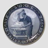  1819-1919 Royal Copenhagen Memorial plate, Odd Fellow plate, SEMPER ARDENS...