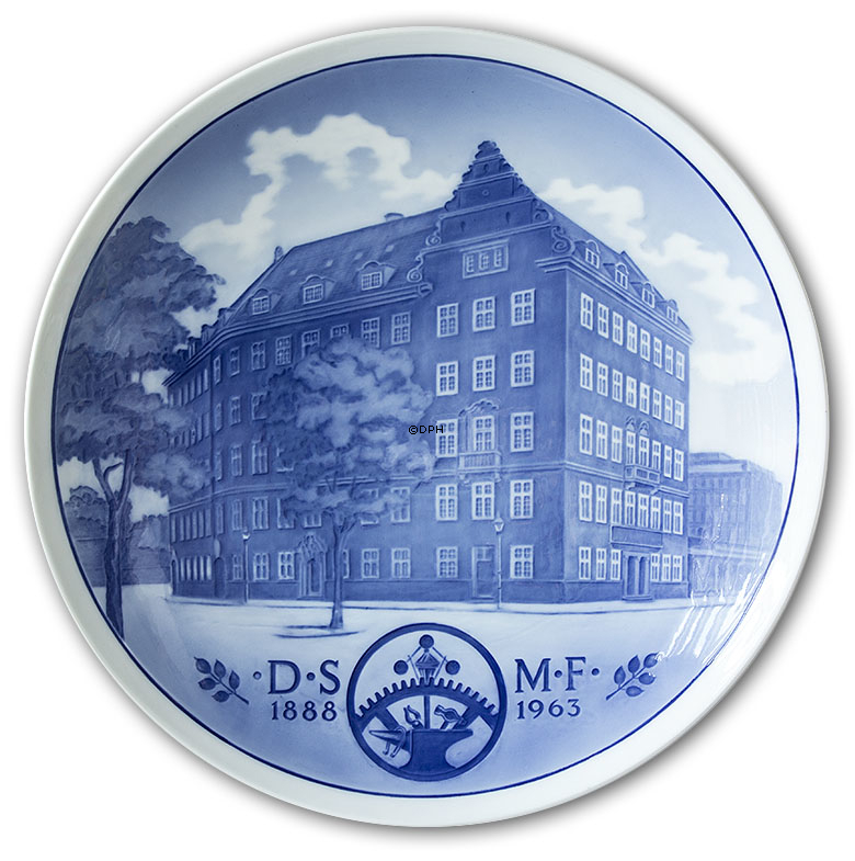 1963 Royal Copenhagen Memorial plate.D.S.M.F. 1888 - 1963