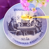 1925-1975 Royal Copenhagen Jubilee plate, Radio of Denmark 50th Anniversary 1925-1975