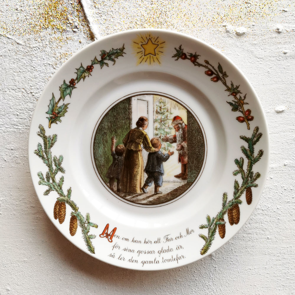 Peters jul Christmas plate no. 8, Royal Copenhagen (Swedish Text)