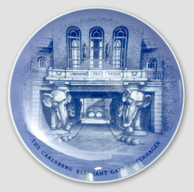 Royal Copenhagen Plate with The Carlsberg elephant gate Copenhagen