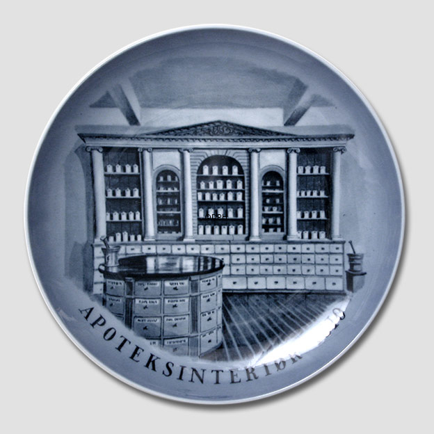 Pharmacy plate, Pharmacy Interior 1810, Royal Copenhagen
