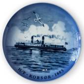 Danish Railway Ferries: H/F  Korsor. Royal Copenhagen plate.