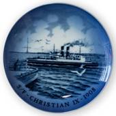 Danish Railway Ferries: S/F Christian IX. Royal Copenhagen plate.