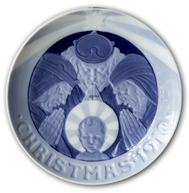 1910 Christmas plate with English text - Inscription Christmas 1910 (not julen 1910)