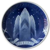 The Tower of the Grundtvig Church 1929, Royal Copenhagen Christmas plate