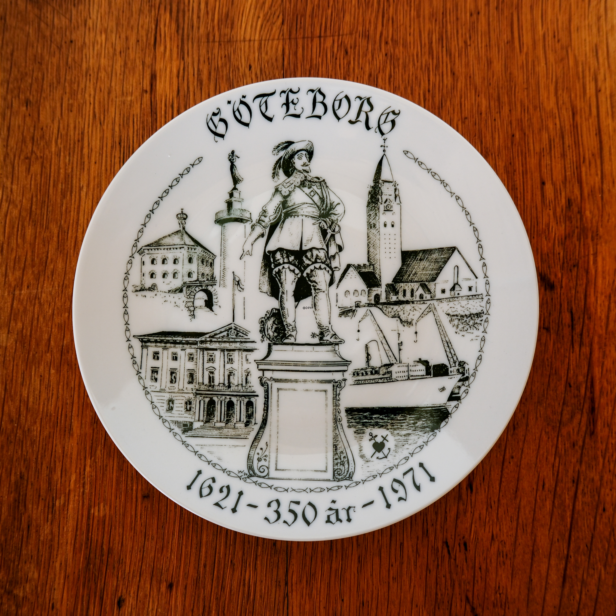 Hackefors Swedish Commemorative Plate Gothenburg 350th Anniversary