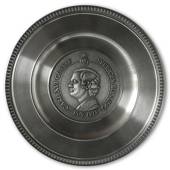 Scandia Pewter Carl XVI Gustaf 1973 King of Sweden plate