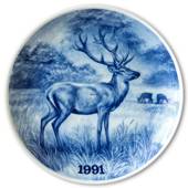 1991 Tove Svendsen, Hunting plate, Red deer