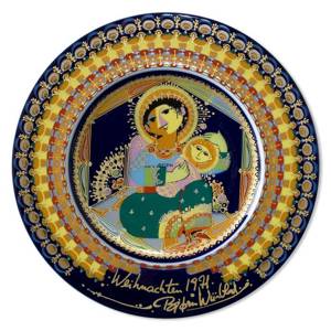 Bjorn Wiinblad Christmas plate 1971 Mary with baby Jesus | Year 1971 | No. WX1971 | Alt. W710 | DPH Trading
