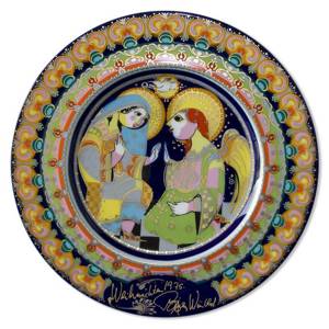 Bjorn Wiinblad Christmas plate 1975 Annunciation to the blessed Virgin Mary | Year 1975 | No. WX1975 | Alt. W750 | DPH Trading
