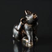 Sitting pig, Royal Copenhagen stoneware figurine