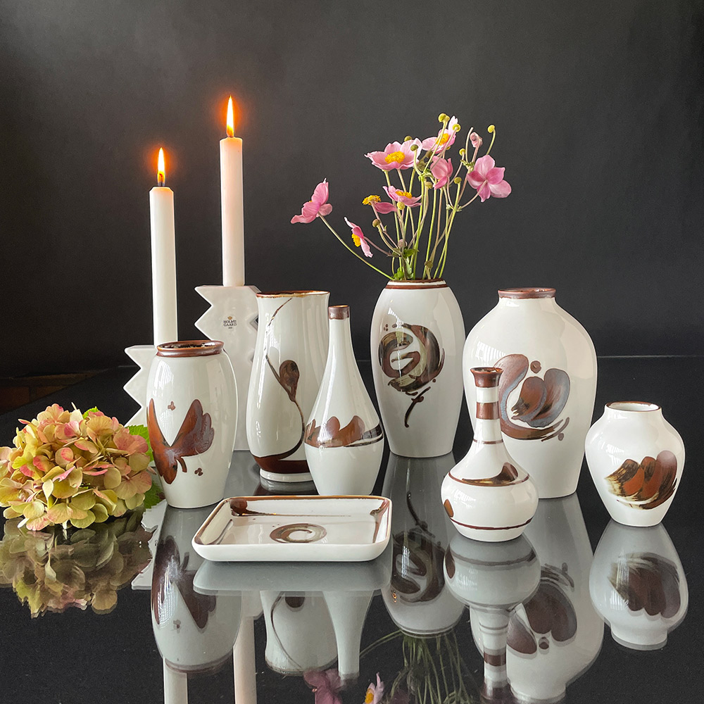 Bing & Groendahl is also behind this beautiful brown series of porcelain vases