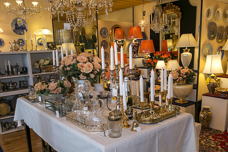Asmussen design drop candlesticks and Hexa candlesticks