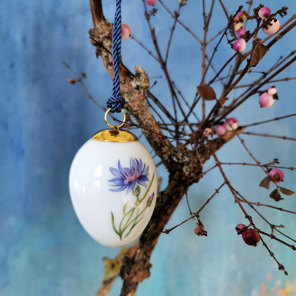 Royal Copenhagen Easter Egg 2024, Cornflower Buds