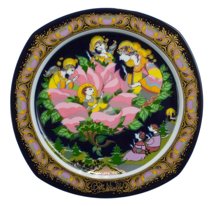 Bjoern Wiinblad porcelain Christmas plate 1994 produced by Rosenthal