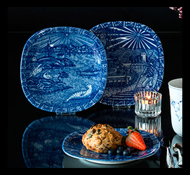 Rørstrand porcelain plates and bells