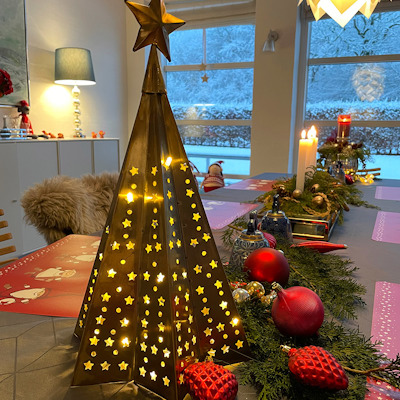 Christmas tree with gold finish 44 cm