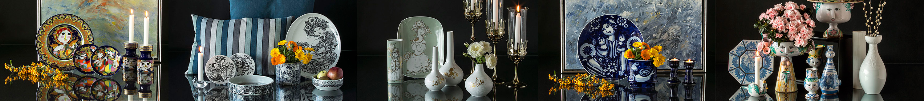 Bjørn Wiinblad Design - plates, figurines, vases, candlesticks etc.