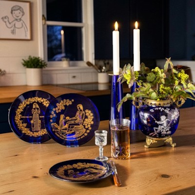 Orrefors Mother's Day platter in glass