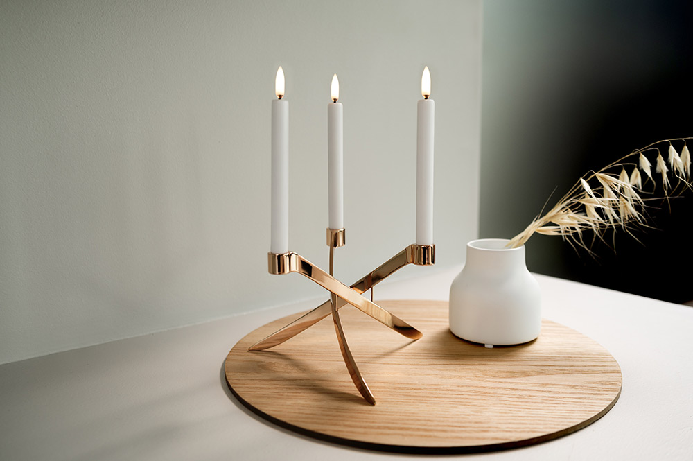 UYUNI Lighting Bonfir Candle Holder in Rose Gold