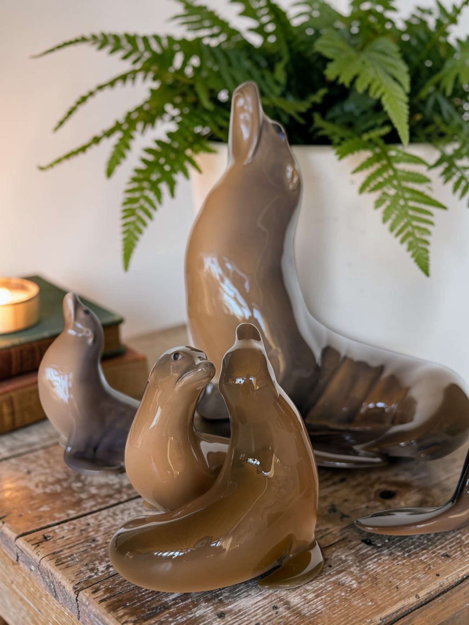 Two sea lions, Royal Copenhagen figure no. 2519