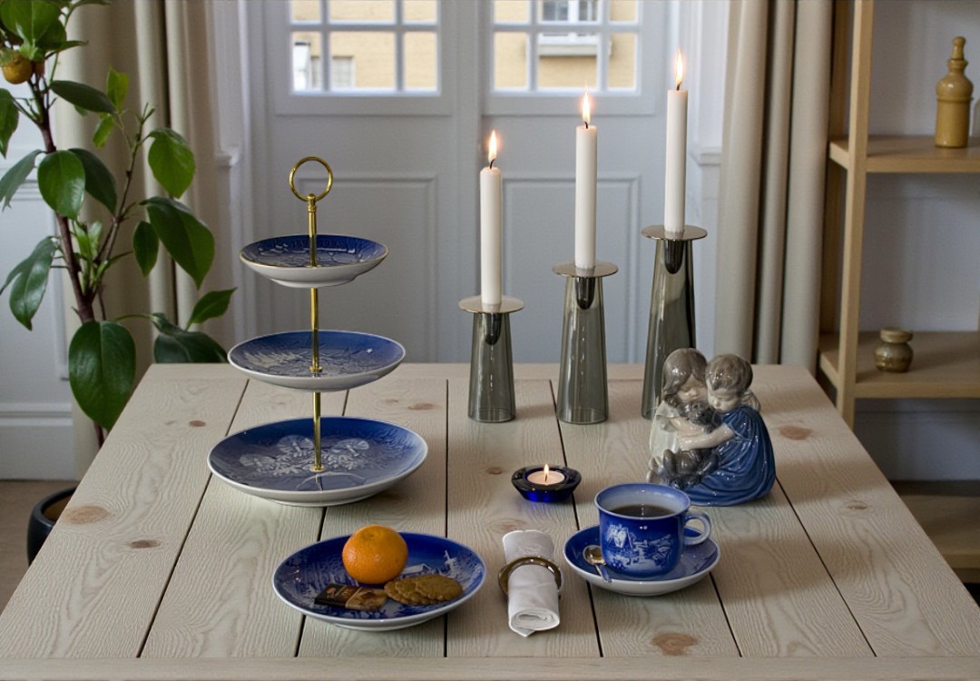 Make a tiered stand from your old plates and platters