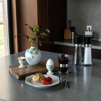 Egg cups in many colors and patterns