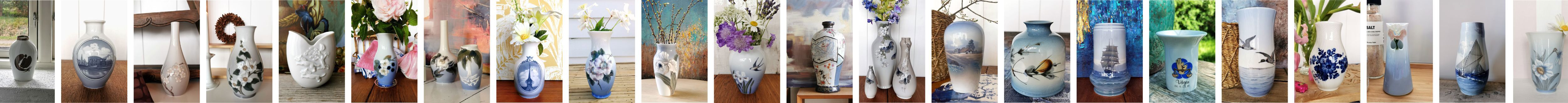 Porcelain vases - Old and new porcelain vases - large and small, many colors